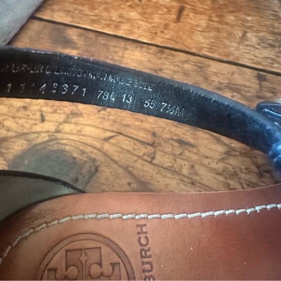 Tory Burch Phoebe Logo Thong Sandal Black 7.5 - Picture 10 of 10